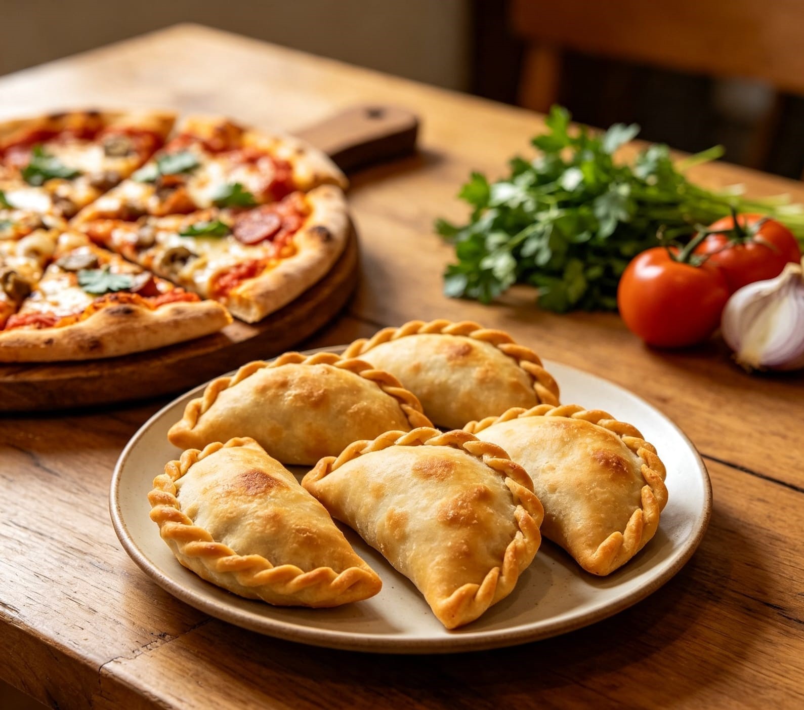 Empanadas y Pizza
